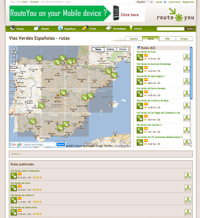 grupoVV grupo de Vías Verdes Españolas en Routeyou