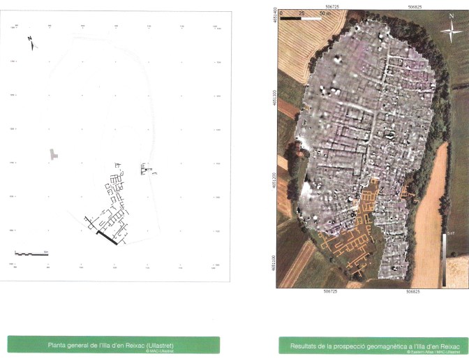 Imatge obtinguda amb georradats del jaciment on es veu tota la trama urbana.
