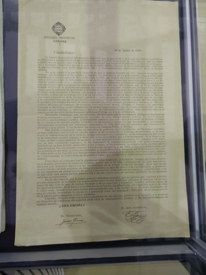 Carta Primo de Rivera