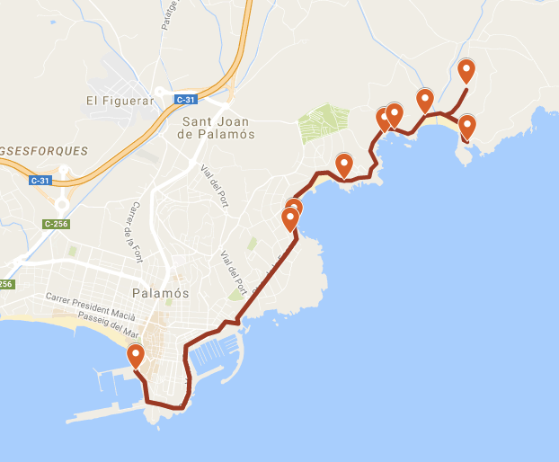 ruta palamós